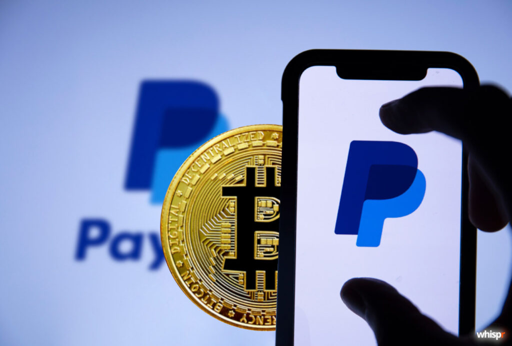 PayPal amplía sus servicios de criptomonedas · WHISPR