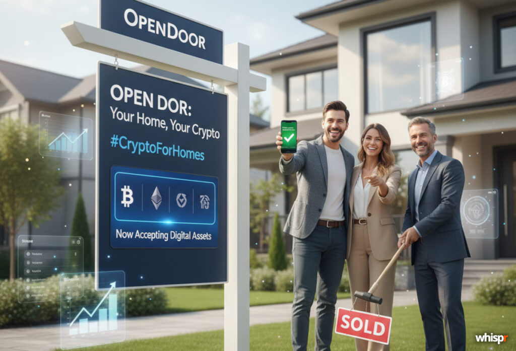 Opendoor aceptará Bitcoin en la compra de viviendas · WHISPR