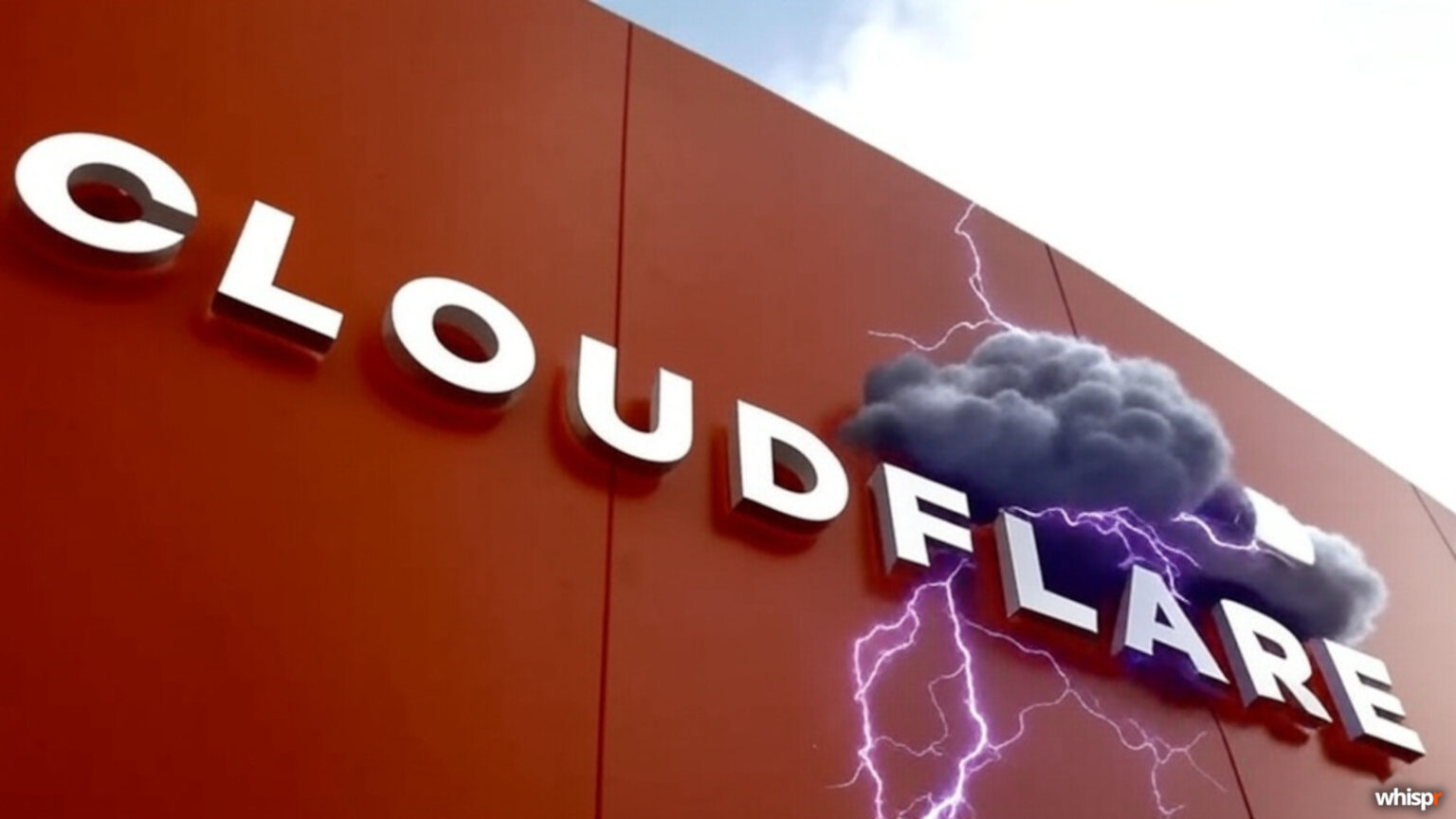 Interrupción global de Cloudflare paraliza servicios · WHISPR